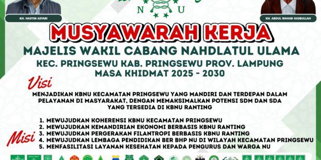 Musker MWC NU Pringsewu Mantapkan Visi-Misi Tingkatkan Pelayanan, SDM dan SDA